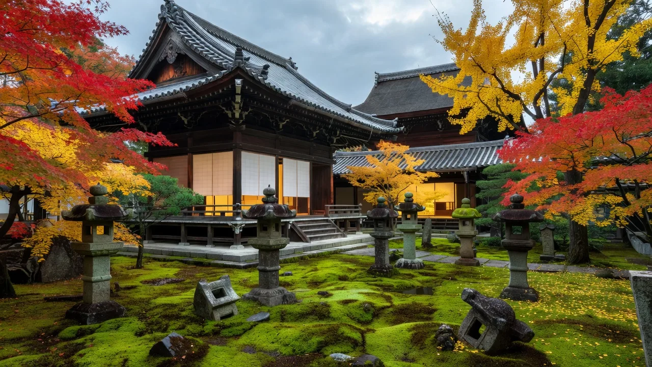 早朝の祇園と清水寺の石段
